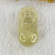 Natural Golden Rutilated Quartz Pixiu Charm 31.44g 43.5 by 22.1 by 19.0mm - Huangs Jadeite and Jewelry Pte Ltd