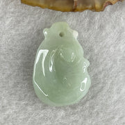 Natural Type A Green Jadeite Ruyi Pendant Charm 4.73g 25.5 by 18.3 by 5.9mm - Huangs Jadeite and Jewelry Pte Ltd