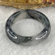 Certified Type A Wuji Grey Jadeite Rings 3.97g 6.1 by 3.6mm US 7.5 HK 16.5 (Very Very Slight Internal Line) - Huangs Jadeite and Jewelry Pte Ltd