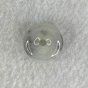 Type A Wuji Grey Jadeite Ping An Kou Donut Charm Pendant 3.32g 15.2 by 6.8mm - Huangs Jadeite and Jewelry Pte Ltd