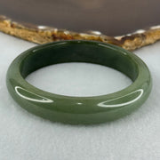 Type A Dark to Light Green Jadeite Bangle Internal Diameter 57.6mm 52.17g 13.3 by 7.4mm (Slight Internal Lines) - Huangs Jadeite and Jewelry Pte Ltd