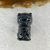 Type A Opaque Black Omphasite Jadeite Tiger Pendant A货墨翠老虎牌 17.41g 30.5 by 17.5 by 17.6 mm - Huangs Jadeite and Jewelry Pte Ltd