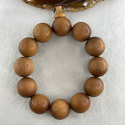 Certified Natural Sandalwood Beads Bracelet 52.14g 18cm 19.8mm 12Beads - Huangs Jadeite and Jewelry Pte Ltd