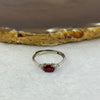 Natural Ruby in 925 Sliver Ring (Adjustable Size) 1.39g  5.9 by 4.5 by 2.0mm - Huangs Jadeite and Jewelry Pte Ltd