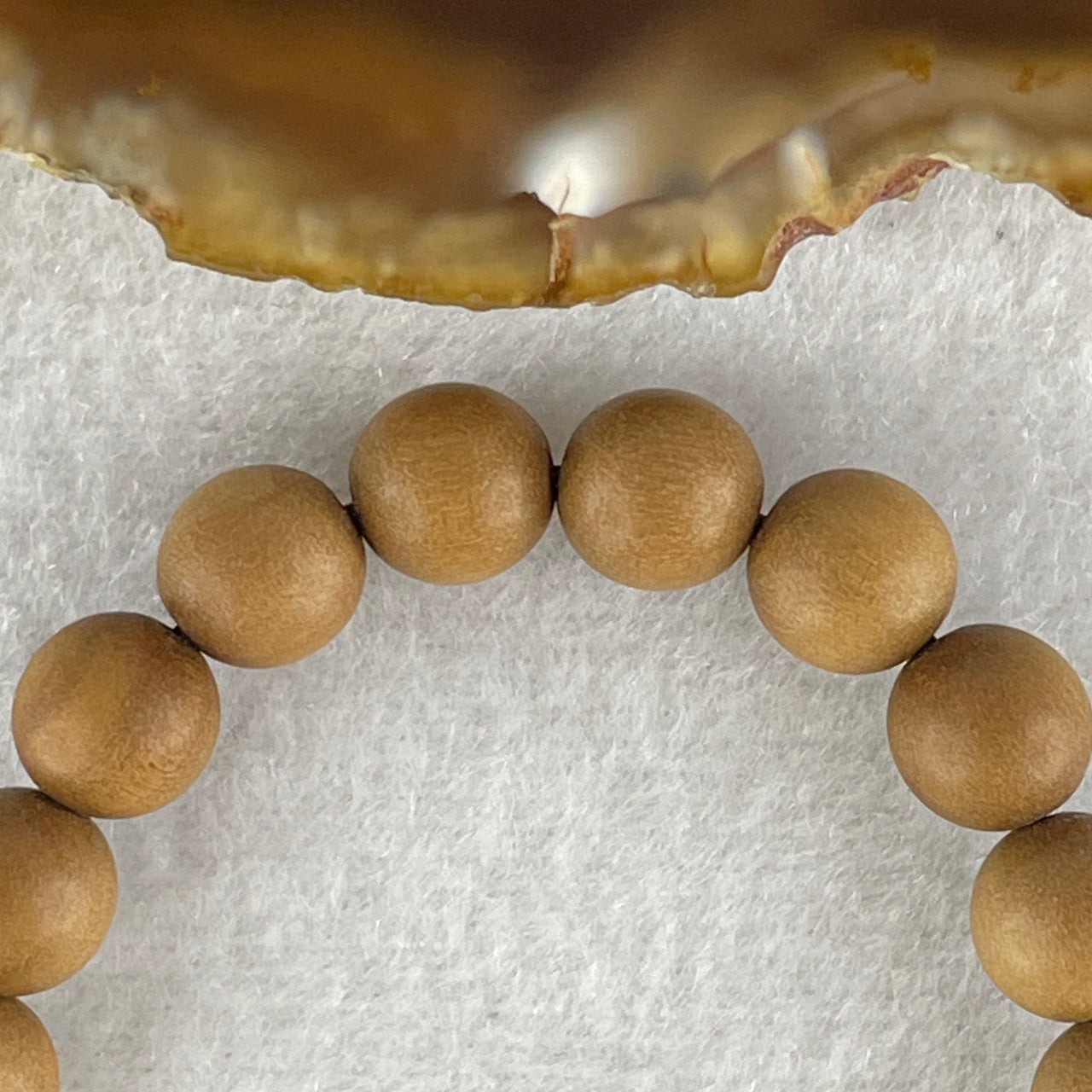 Certified Natural India Old Tree Sandalwood Beads Bracelet 5.22g 16cm 8.3mm 23 Beads