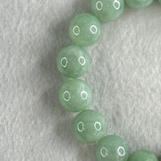 Type A Green Jadeite Beads Bracelet 60.11g 16cm 13.1mm 16 Beads - Huangs Jadeite and Jewelry Pte Ltd