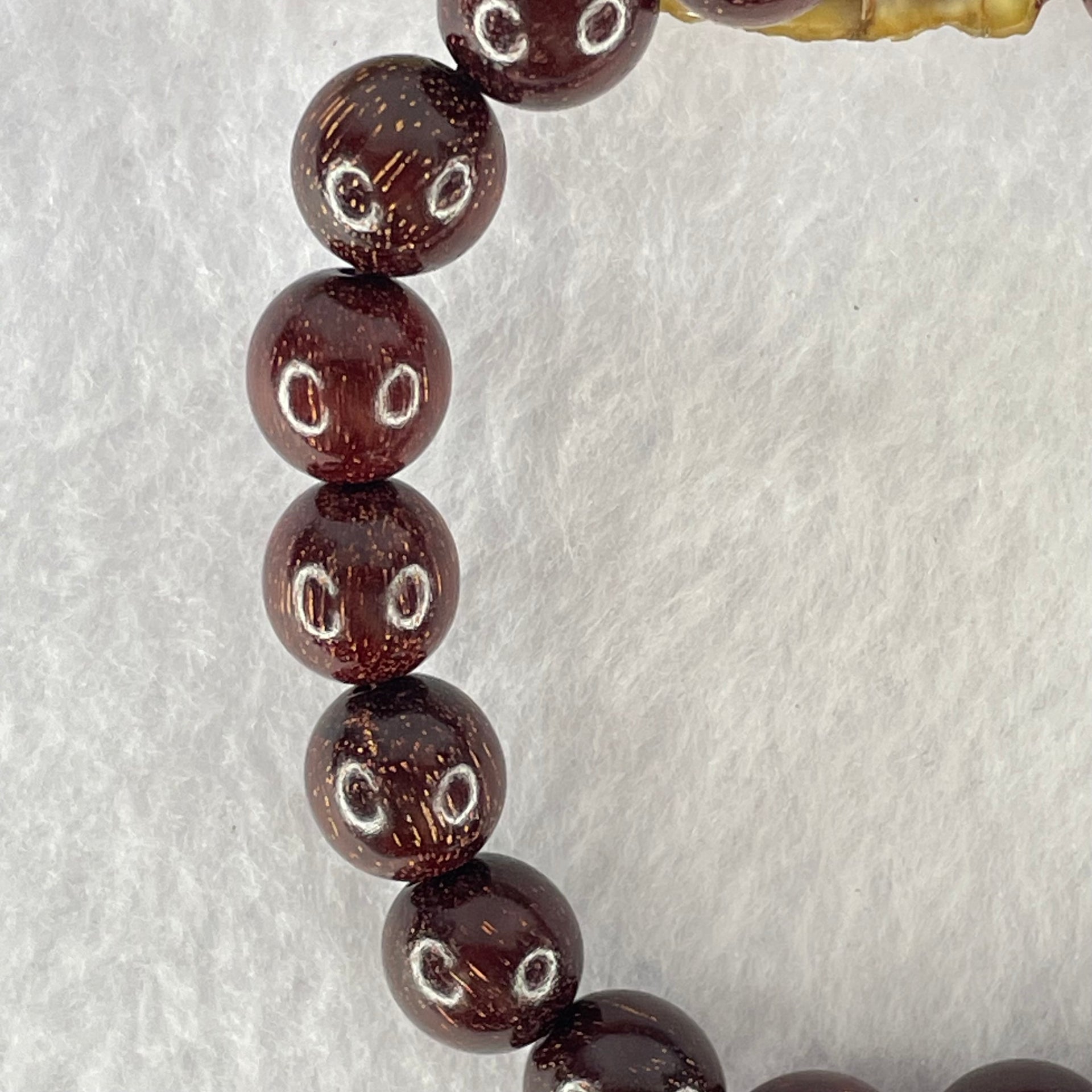 Natural Blood Rosewood Beads Bracelet 天然血檀手链 9.97g 17cm 10.4mm 19 Beads - Huangs Jadeite and Jewelry Pte Ltd