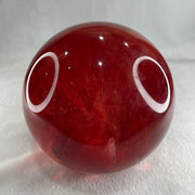 Red Cherry Quartz Sphere Ball with Wooden Stand Display 2,400.3g 125.0 by 170.0mm - Huangs Jadeite and Jewelry Pte Ltd