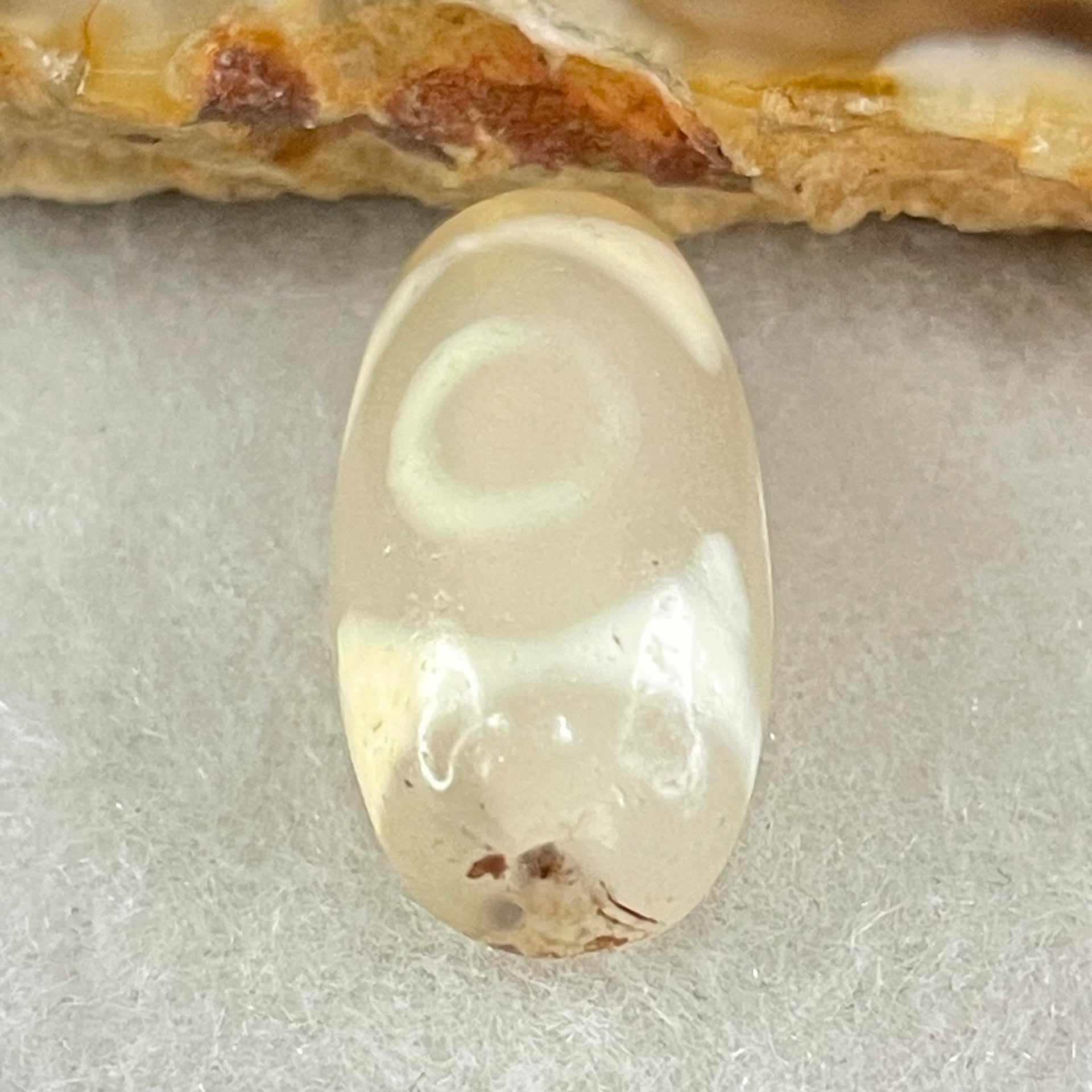 Natural Powerful Tibetan Old Oily Agate 3 Eyes Dzi Bead Heavenly Master (Tian Zhu) 三眼天诛 2.92g 19.3 by 10.2mm - Huangs Jadeite and Jewelry Pte Ltd
