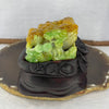 Rare Grand Master Multi Color Type A Yellow Red Spicy Green White Ultimate Prosperity 3 Legged Toad Chan Chu with 3 Babies Ruyis and Coins 206.68g 97.0 by 55.8 by 32.4mm with Wooden Stand - Huangs Jadeite and Jewelry Pte Ltd