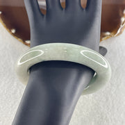 Natural Type A Green with Dark Green Spot Jadeite Bangle 88.51g Internal Diameter 56.4mm 12.8 by 13.3mm (Very Very Slight Internal Lines) - Huangs Jadeite and Jewelry Pte Ltd