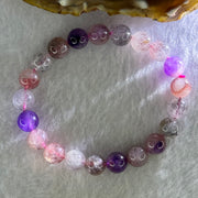 Natural Super 7 Beads Bracelet 22.55g 16cm 9.3mm 21 Beads - Huangs Jadeite and Jewelry Pte Ltd