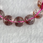 Good Grade Natural Strawberry Quartz Beads Bracelet 28.73g 15cm 10.9mm 17 Beads - Huangs Jadeite and Jewelry Pte Ltd