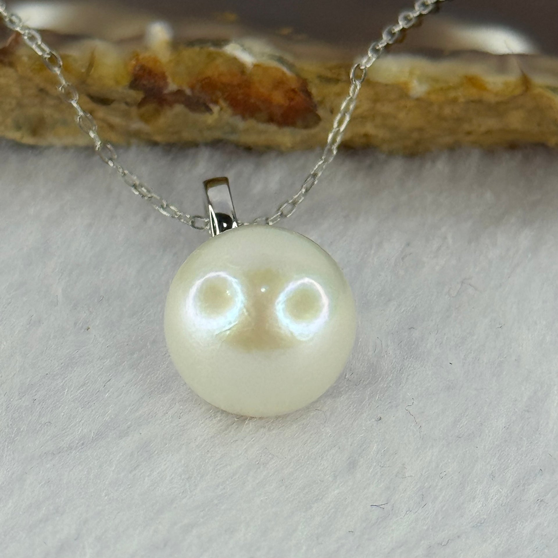 Natural Pearl in S925 Sliver Multi Purpose Pendant Clasp in S925 Silver Necklace 3.90g 12.3mm - Huangs Jadeite and Jewelry Pte Ltd