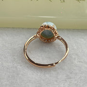 Natural Larimar in S925 Silver Rose Gold Color Ring (Adjustable Size) 2.04g 8.9 by 5.5mm - Huangs Jadeite and Jewelry Pte Ltd