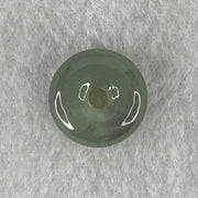 Type A Grey Jadeite Ping An Kou Donut Charm Pendant 3.28g 15.6 by 6.7mm - Huangs Jadeite and Jewelry Pte Ltd