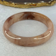 Transparent Pink with Purple and Peach Quartzite Jade Bangle 天山玉手镯 62.0mm 59.40g 15.0 by 9.0mm - Huangs Jadeite and Jewelry Pte Ltd
