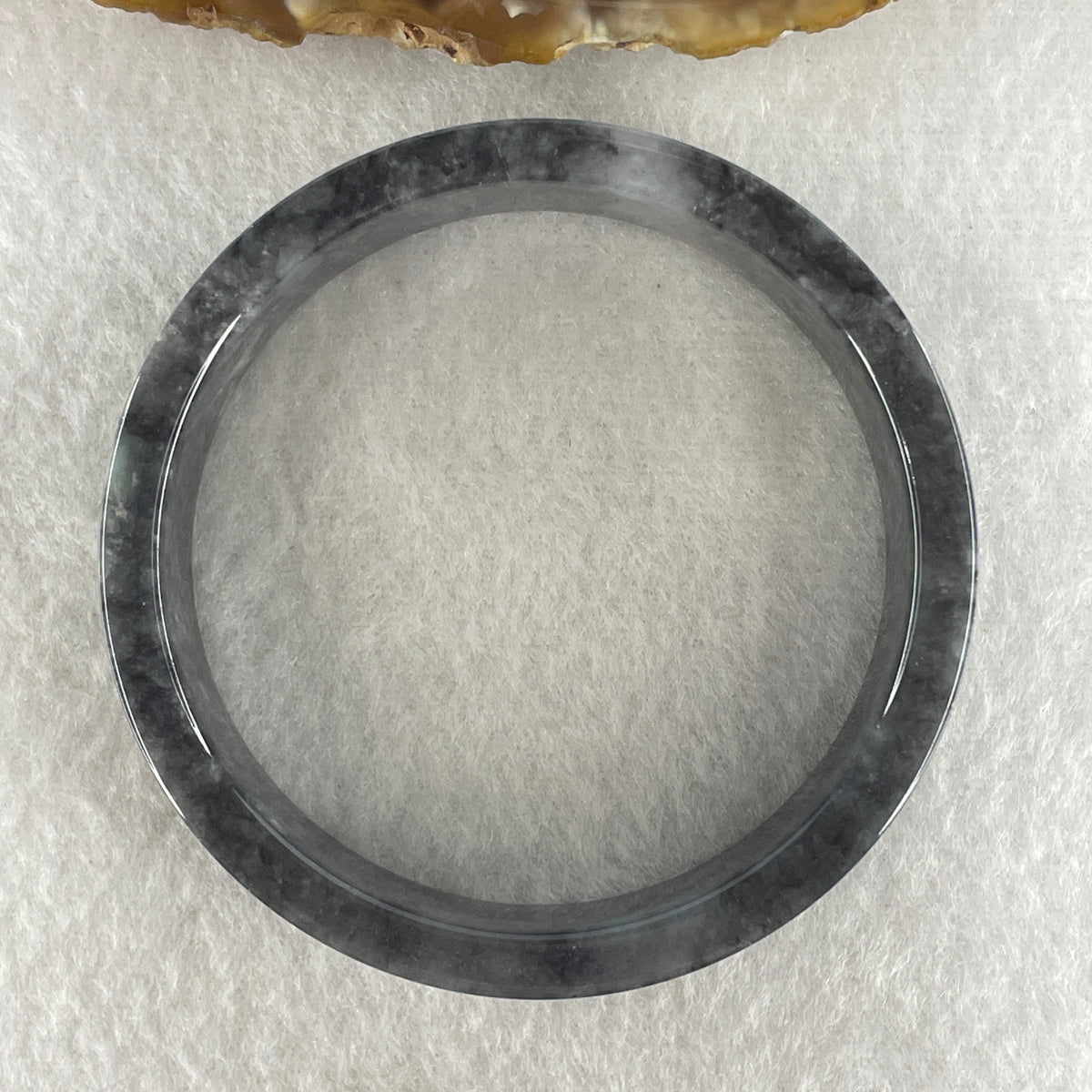 Natural Type A Wuji Grey Jadeite Bangle | (45.99g | 54.2mm ID | 14.7 x 5.2mm | Very Slight Internal Line | Supreme Psychic Shield & Yin-Yang Balance Anchor, Protection & Minimalist Bangle) - Huangs Jadeite and Jewelry Pte Ltd