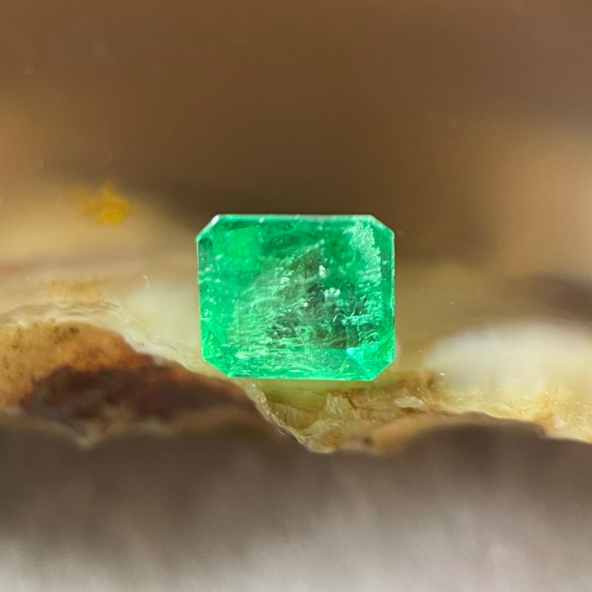 Natural Colombia Green Emerald (Beryl) Cut-Cornered Rectangular step cut 0.74cts 5.5 by 5.0 by 3.8mm - Huangs Jadeite and Jewelry Pte Ltd