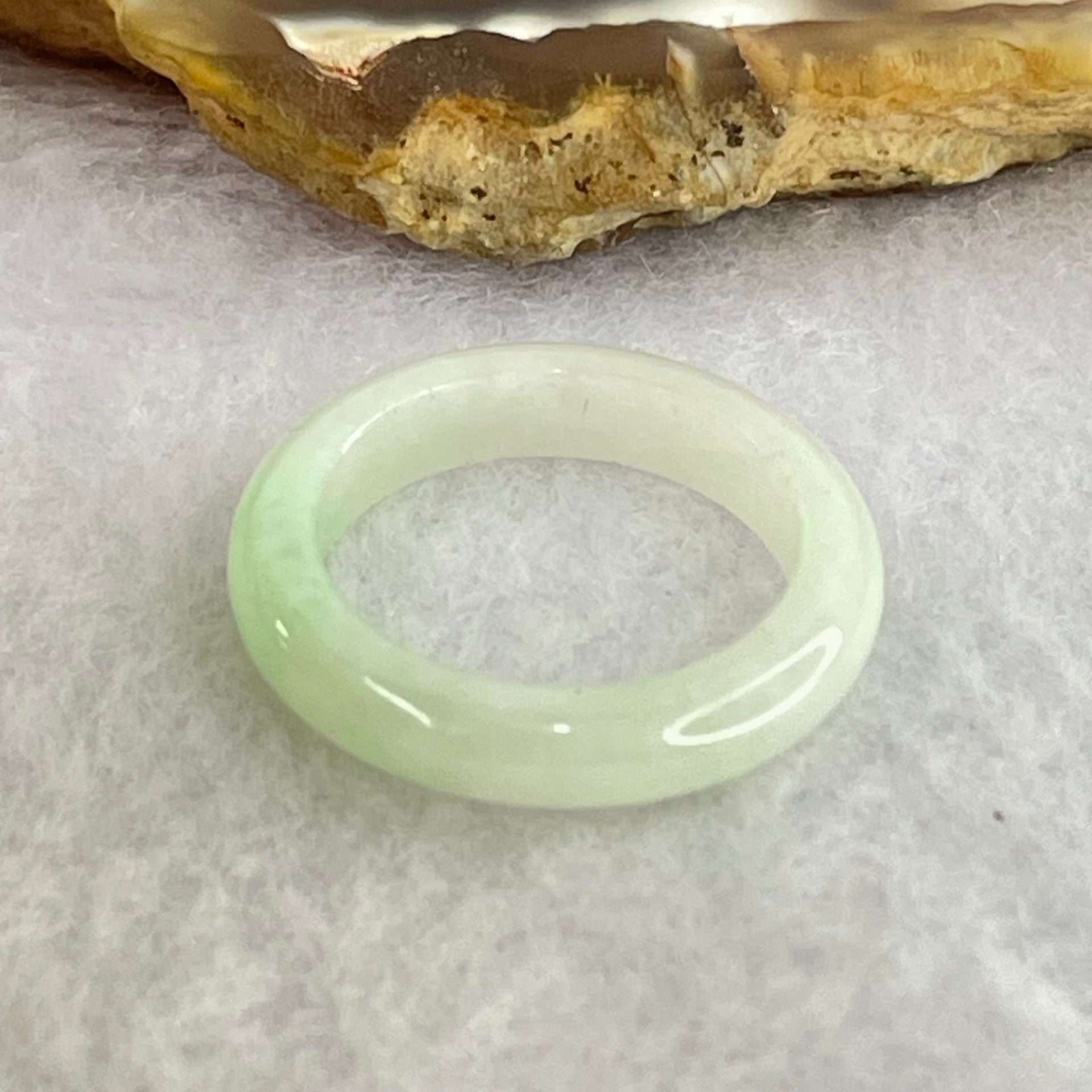 Type A Light Green Jadeite Ring 2.54g 4.6 by 3.4mm US7.25 HK16 (Internal Line) - Huangs Jadeite and Jewelry Pte Ltd