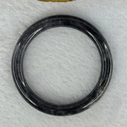 Type A Black Grey Wuji Jadeite Baby Bangle 15.07g Internal Diameter 39.8mm 6.6 by 6.2mm - Huangs Jadeite and Jewelry Pte Ltd