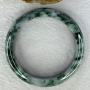 Type A Green Deep Lavender with Moss Green Jadeite Bangle Internal Diameter 58.5mm 68.42g 13.8 by 8.8mm (Slight Internal Line) - Huangs Jadeite and Jewelry Pte Ltd