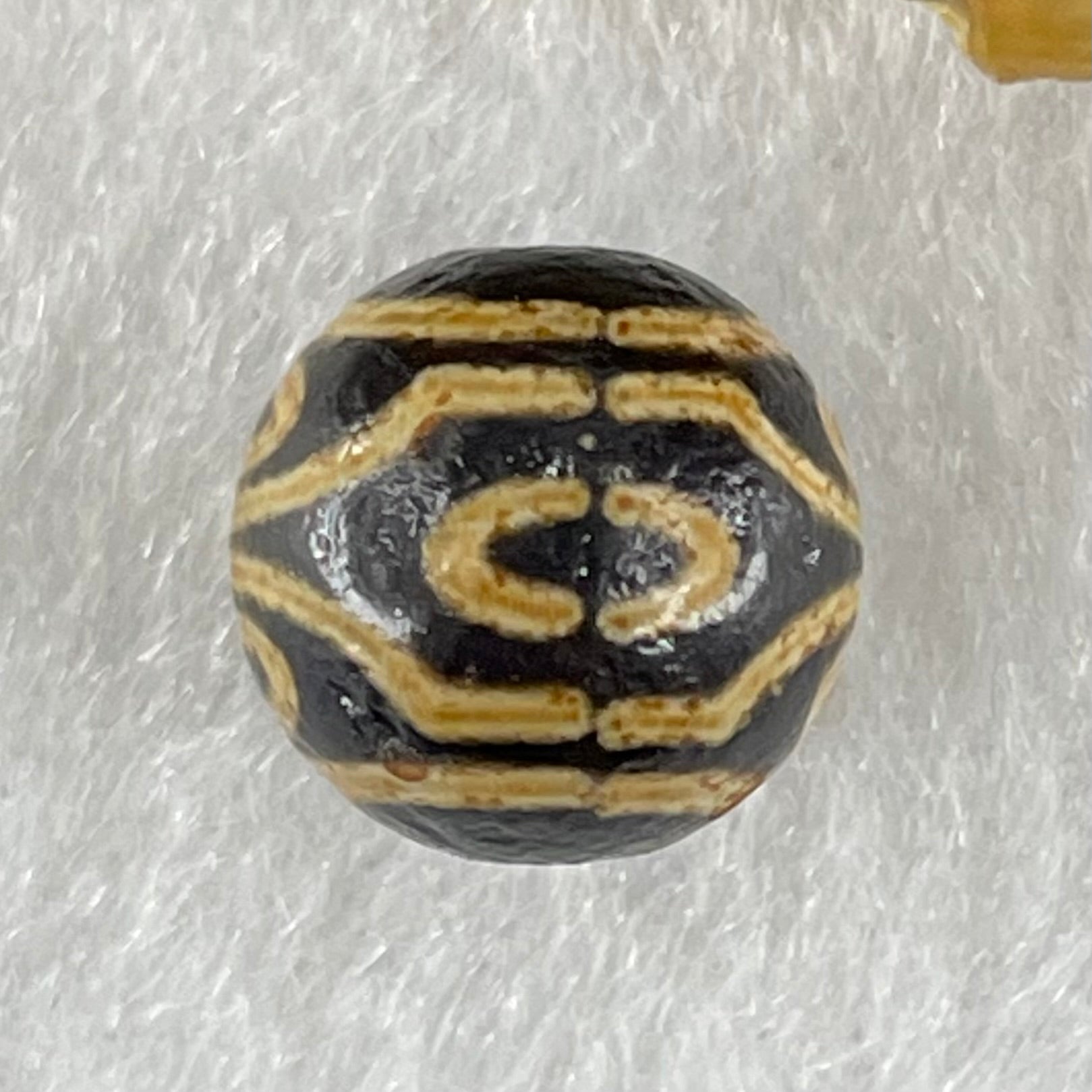 Natural Powerful Tibetan Old Oily Agate 6 Eyes Dzi Bead Heavenly Master (Tian Zhu) 六眼天诛 1.46g 10.3 by 10.4mm - Huangs Jadeite and Jewelry Pte Ltd