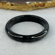 Type A Highly Translucent Black Grey Wuji Jadeite Baby Bangle 13.48g Internal Diameter 36.4mm 7.8 by 5.2mm (Very Slight External Rough) - Huangs Jadeite and Jewelry Pte Ltd