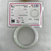 Type A Natural Jelly Light Green Light Lavender Jadeite Bangle 53.06g Inner Diameter 58.5mm 9.9 by 9.5mm (Internal Lines) - Huangs Jadeite and Jewelry Pte Ltd