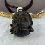 Natural Agarwood Good vs Evil Head Wooden Handplay 40.58g 58.0 by 36.5 by 36.5mm - Huangs Jadeite and Jewelry Pte Ltd