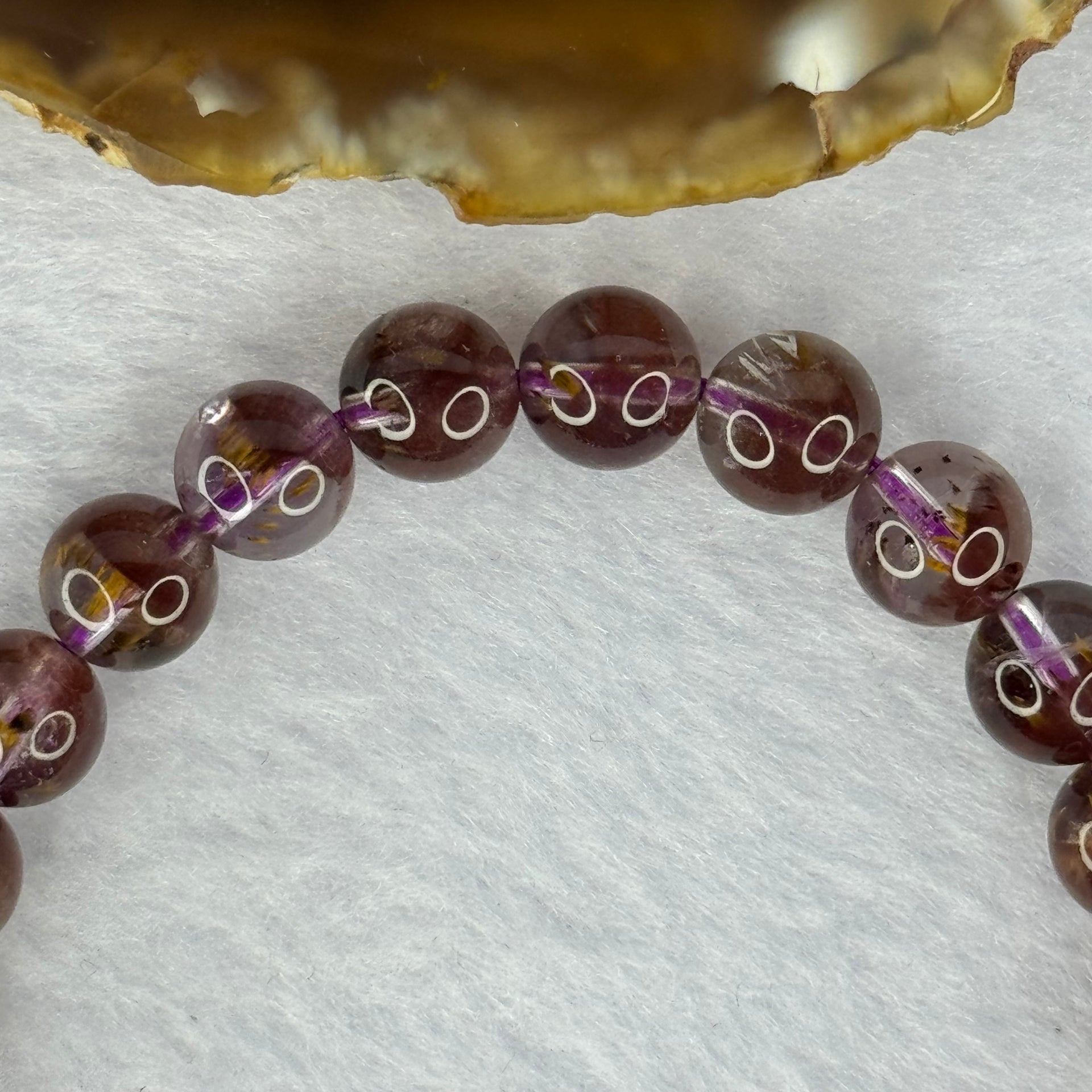 Very Good Natural Auralite 23 Bracelet 天然激光23手链 17.21g 15.5cm 8.4mm 23 Beads - Huangs Jadeite and Jewelry Pte Ltd