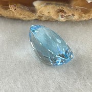 Natural Sky Blue Topaz Oval Shape 15.60ct 16.1 by 13.0 by 9.1mm - Huangs Jadeite and Jewelry Pte Ltd