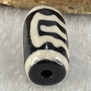 Natural Powerful Tibetan Old Oily Agate Double Garuda Dzi Bead Heavenly Master (Tian Zhu) 虎呀天诛 3.8g 19.3 by 10.4mm - Huangs Jadeite and Jewelry Pte Ltd