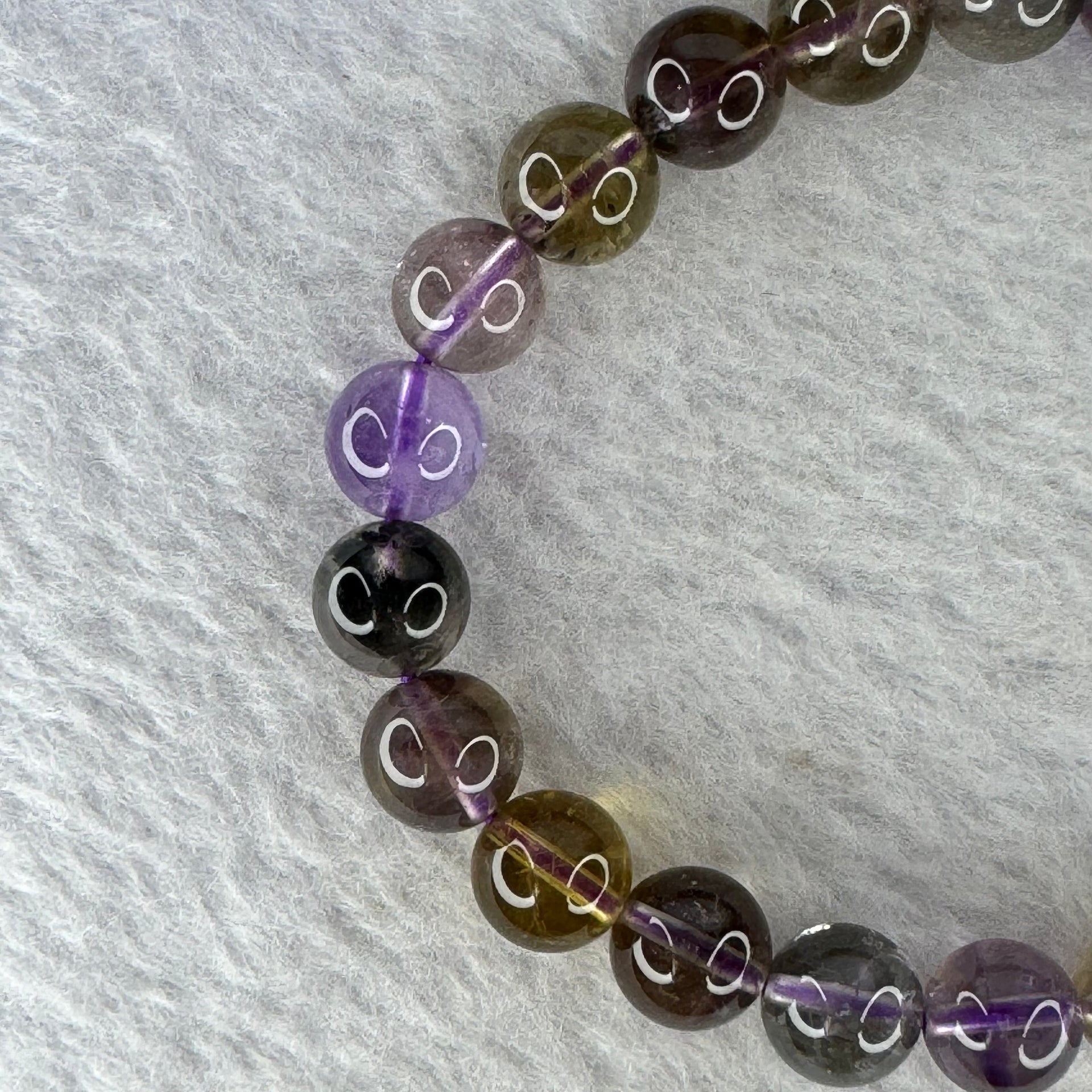 Natural Auralite Crystal Bracelet 极光手链 17.79g 8.4 mm 23 Beads - Huangs Jadeite and Jewelry Pte Ltd
