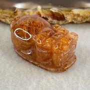 Good Grade Natural Copper Rutilated Quartz Pixiu Pendant Charm 13.90g 29.9 by 17.1 by 15.4mm - Huangs Jadeite and Jewelry Pte Ltd