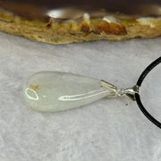 Type A Light Lavender Yellow Teardrop Pendant with S925 Clasp 4.68g 24.1 by 13.0 by 6.7mm - Huangs Jadeite and Jewelry Pte Ltd