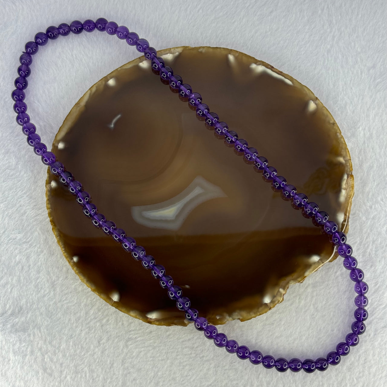 Good Grade Natural Amethyst Necklace 40.44g 52cm 7.3mm 79 Beads - Huangs Jadeite and Jewelry Pte Ltd