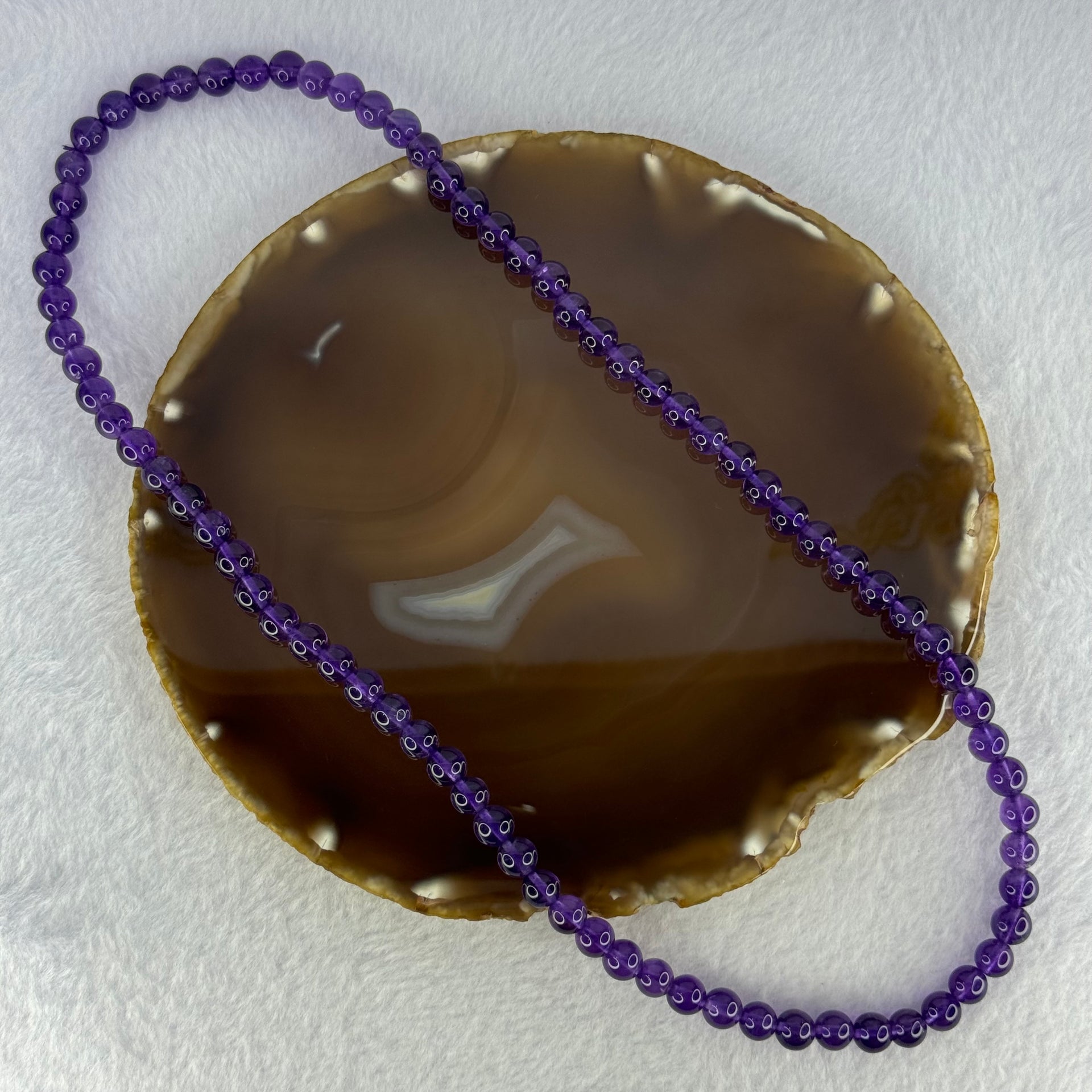 Good Grade Natural Amethyst Necklace 40.44g 52cm 7.3mm 79 Beads - Huangs Jadeite and Jewelry Pte Ltd