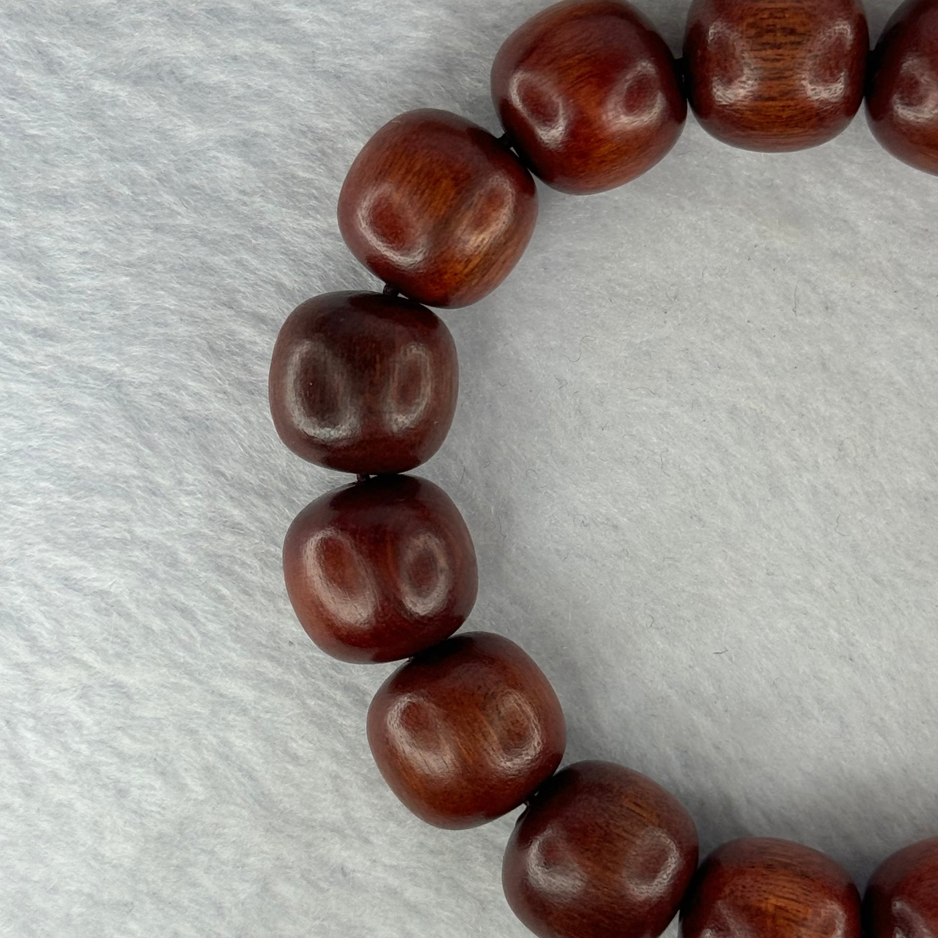 Natural India Red Rosewood Beads Bracelet 印度鸡血红小叶紫檀手链