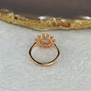 Natural Morganite in 925 Sliver Rose Gold Color Ring (Adjustable Size) 2.39g 7.8 by 6.6 by 4.6mm - Huangs Jadeite and Jewelry Pte Ltd