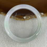 Type A Natural Light Lavender Light Green Jadeite Bangle 48.46g Inner Diameter 51.0mm 12.7 by 7.8mm (Slight Internal Lines) - Huangs Jadeite and Jewelry Pte Ltd