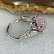 Good Grade Natural Rose Quartz Ring in S925 Sliver 5.36g 13.2 by 10.0 by 7.5mm (Adjustable Size) - Huangs Jadeite and Jewelry Pte Ltd