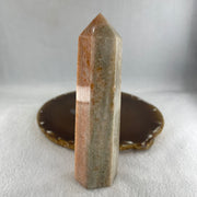 Natural Orange Calcite Quartz Tower Display 244.10g 136.0 by 39.6 by 29.7mm - Huangs Jadeite and Jewelry Pte Ltd