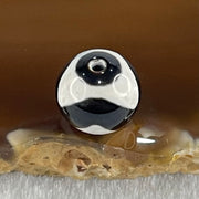 Natural Powerful Tibetan Old Oily Agate Tiger Tooth Daluo Dzi Bead Heavenly Master (Tian Zhu) 虎呀天诛 1.44g 10.3 by 10.3mm - Huangs Jadeite and Jewelry Pte Ltd