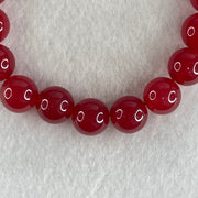 Natural Red Agate Beads Bracelet 28.08g 15.5cm 10.3mm 19 Beads - Huangs Jadeite and Jewelry Pte Ltd