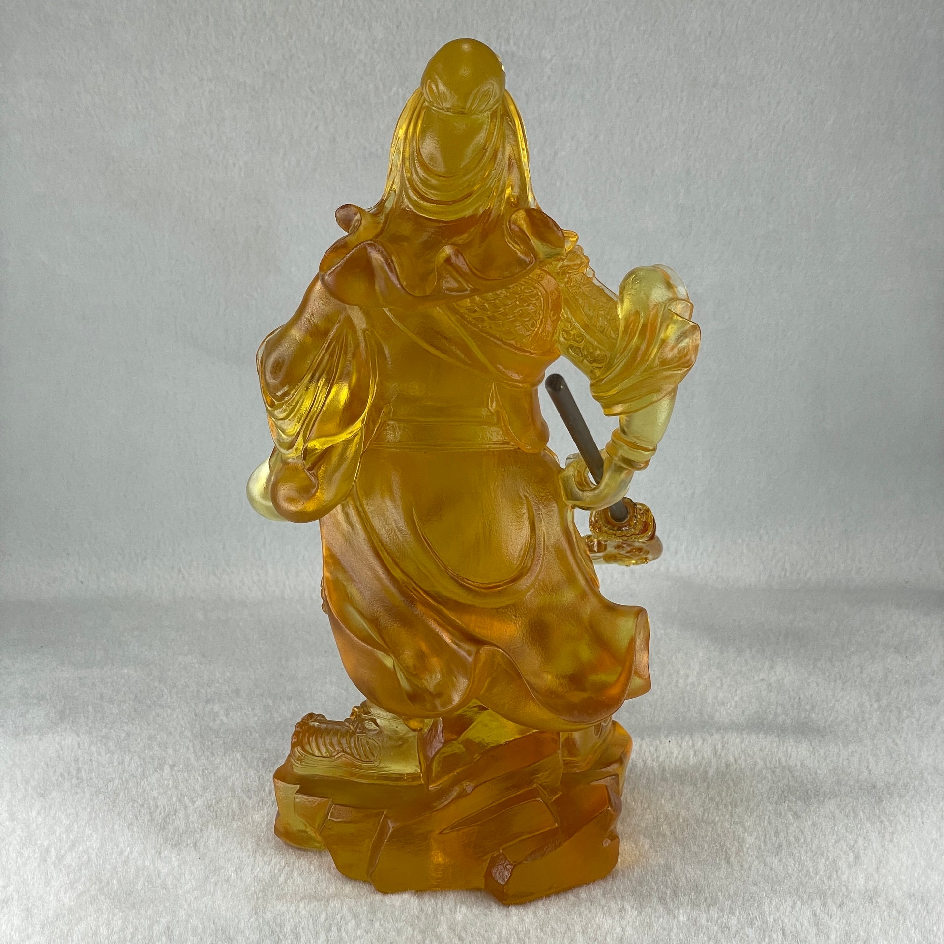 Liuli Orange Guan Gong Display 1,248.8g 120.0 by 160.0 by 200.0mm - Huangs Jadeite and Jewelry Pte Ltd