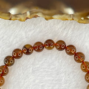 Natural Purple Amber Beads Bracelet 天然紫蜜琥珀手链 4.30g 16cm 6.5mm 28 Beads - Huangs Jadeite and Jewelry Pte Ltd