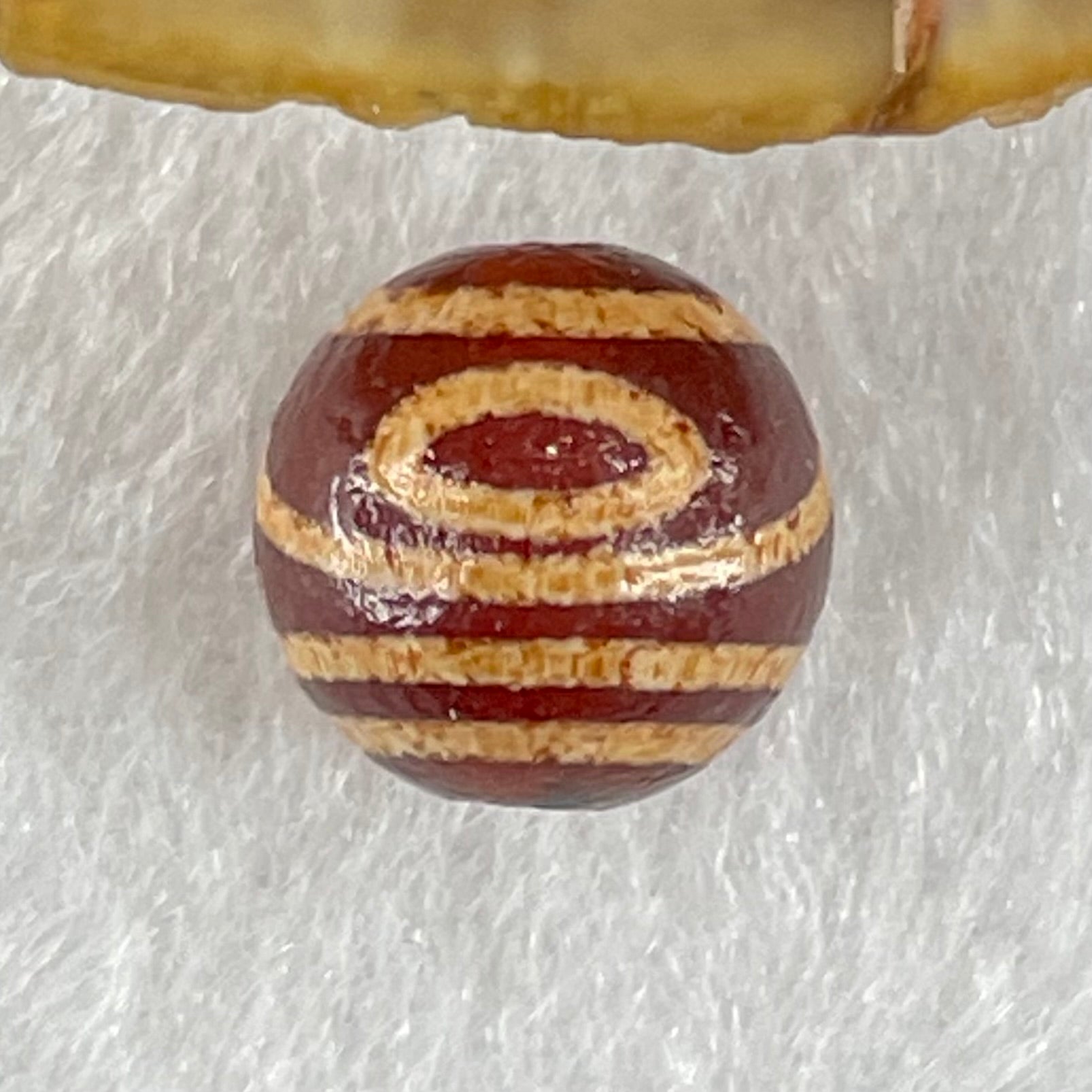 Natural Powerful Tibetan Old Oily Agate 2 Eye Dzi Bead Heavenly Master (Tian Zhu) 二眼天珠 1.42g 10.1 by 10.3mm - Huangs Jadeite and Jewelry Pte Ltd
