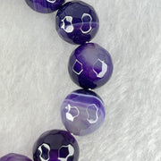 Dyed Agate Faceted Beads Bracelet 49.39g 17cm 13.8mm 14 Beads - Huangs Jadeite and Jewelry Pte Ltd