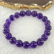 Very Good Grade Natural Amethyst Bracelet 24.31g 16cm 9.6mm 20 Beads - Huangs Jadeite and Jewelry Pte Ltd